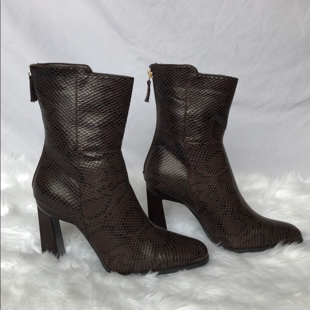Truffle Collection Brown Snake Boots, size 39